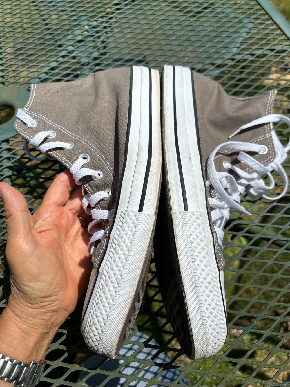 Converse Men’s Charcoal Gray Chuck Taylor All Star High Top Sneakers, M 11, W 13 - Picture 9 of 12